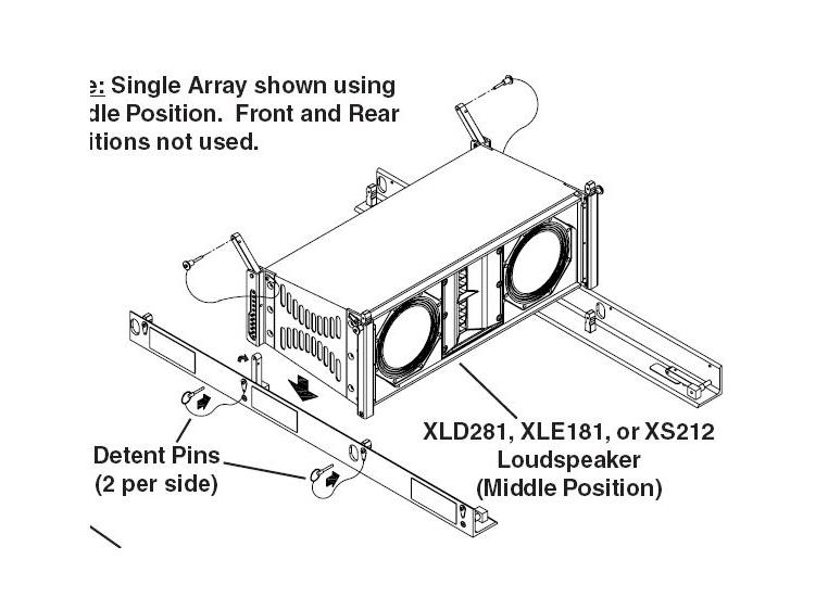 Electro-Voice XGS-4 Brakett for bakkestabling av XLE og XLD